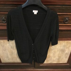 Black cardigan sweater